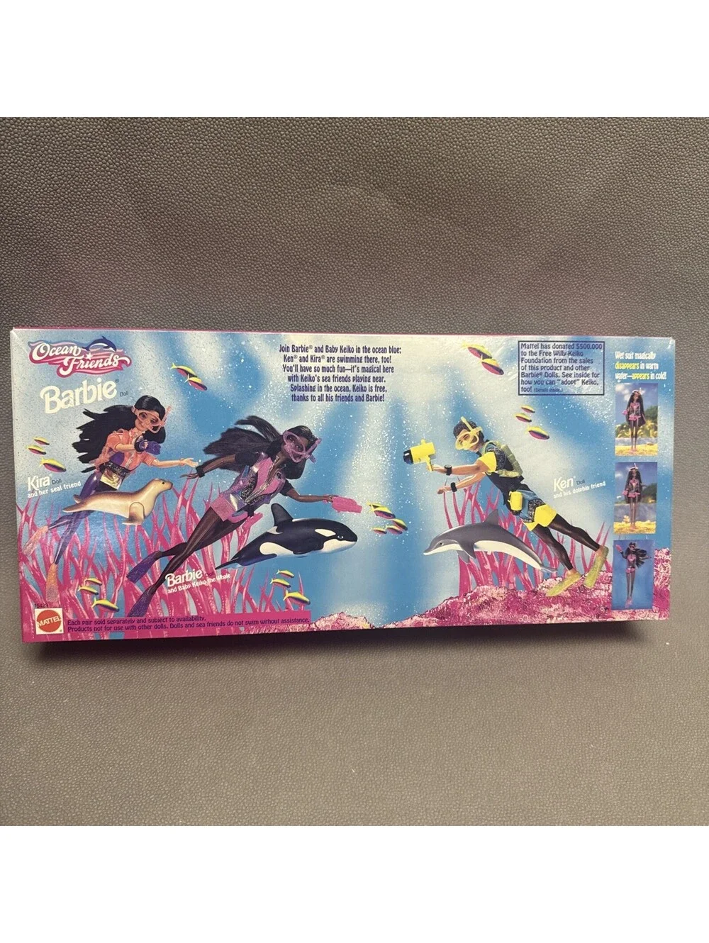 1996 Barbie Ocean Friends Baby Keiko the Whale African American Doll #15429